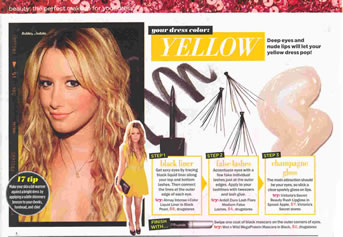 Seventeen prom magazine your dress color: yellow step 2