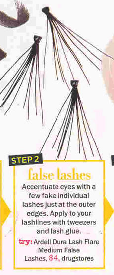 Seventeen prom magazine features ardell and andrea lashes.